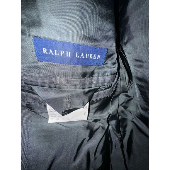 Ralph Lauren Blue Label Men's Wool Blazer Size 38 Dark Gray Made in Italy - Picture 3 of 7